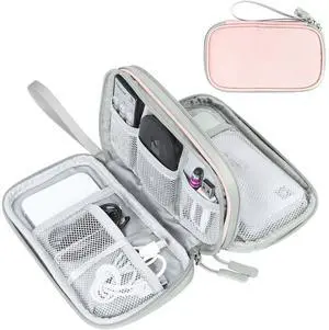Electronic Organizer, Travel Tech Pouch Bag, Cable Organizer Light Pink Electronic Organizer, Travel Tech Pouch Bag, Cable Organizer Light Pink