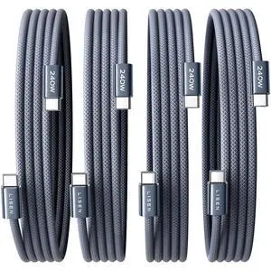 USB C to USB C Cable, 240W C to C Fast Charging Cable (6.6ft, 4 Pack) USB C to USB C Cable, 240W C to C Fast Charging Cable (6.6ft, 4 Pack)