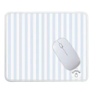 Mouse Pad for Desk with Stitched Edge, Premium Cute Washable Mouse Pads. Computer Mousepad with Non-Slip Rubber Base, Mousepads for Laptop, 9.25x7.75x0.12 inch (Blue Stripes) Mouse Pad for Desk with Stitched Edge, Premium Cute Washable Mouse Pads. Computer Mousepad with Non-Slip Rubber Base, Mousepads for Laptop, 9.25x7.75x0.12 inch (Blue Stripes)