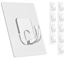 Large Adhesive Hooks, 10 Pack Heavy Duty Utility Hooks for Hanging 33lb, Damage Free Sticky Hanging, No Trace Self-Adhesive Wall for Kitchen Bathroom Office Multiple Uses Large Adhesive Hooks, 10 Pack Heavy Duty Utility Hooks for Hanging 33lb, Damage Free Sticky Hanging, No Trace Self-Adhesive Wall for Kitchen Bathroom Office Multiple Uses