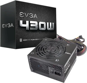 EVGA 430 W1, 80+ WHITE 430W, 3 Year Warranty, Power Supply 100-W1-0430-KR, Black EVGA 430 W1, 80+ WHITE 430W, 3 Year Warranty, Power Supply 100-W1-0430-KR, Black