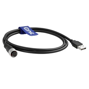 Industrial M12 4 Pin A Code Female to USB 2.0 Male Data Connection Cable High Flex Shielded Moulded IP67 Waterproof Cable (4pin A Female, 8M) Industrial M12 4 Pin A Code Female to USB 2.0 Male Data Connection Cable High Flex Shielded Moulded IP67 Waterproof Cable (4pin A Female, 8M)