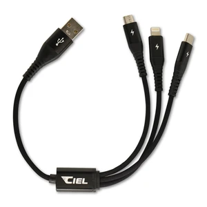 CIEL CL-CB30 3-in-1 Multi Charging Cable 3A 11.8 inches (30 cm) CIEL CL-CB30 3-in-1 Multi Charging Cable 3A 11.8 inches (30 cm)