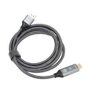 Septpenta Displayport 1.4 to HD Multimedia Interface, 8K 30Hz or 4K 120Hz, Mirror and Expansion Mode Support, Gold Plated Connector Aluminum Shell, 6 Feet Long Length Septpenta Displayport 1.4 to HD Multimedia Interface, 8K 30Hz or 4K 120Hz, Mirror and Expansion Mode Support, Gold Plated Connector Aluminum Shell, 6 Feet Long Length