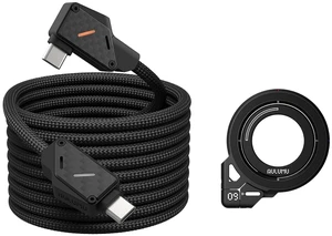 Aulumu M07 240W USB-C to USB-C Carbon Fiber Cable 6.6FT + G09 Magnetic Ring Grip Black Aulumu M07 240W USB-C to USB-C Carbon Fiber Cable 6.6FT + G09 Magnetic Ring Grip Black