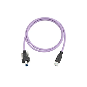 USB3.0 Type A to Locking USB-B Cable, High Flex Drag Chain Shield, 3m/10ft USB3.0 Type A to Locking USB-B Cable, High Flex Drag Chain Shield, 3m/10ft