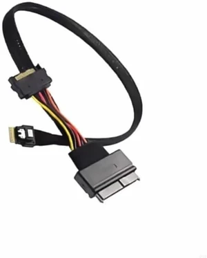 9SFF-8654 4i Male to SFF8639 U2U3 Adapter Cable with 15Pin SATAs Power for PCIe NVMe Support 9SFF-8654 4i Male to SFF8639 U2U3 Adapter Cable with 15Pin SATAs Power for PCIe NVMe Support