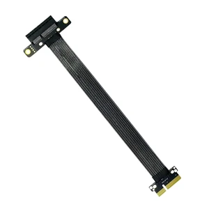 PCI-E 4.0 to X4 16X Riser Extension Cable Gen4 PCIe Extender Silver-Plated Cord Flexible for GPU SSD Adapter(25cm,X4 to 4X) PCI-E 4.0 to X4 16X Riser Extension Cable Gen4 PCIe Extender Silver-Plated Cord Flexible for GPU SSD Adapter(25cm,X4 to 4X)