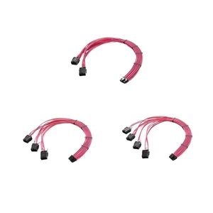 PCI-e 5.0 Extender Cord, 12VHPWR 16AWG Extension Cable for GPU 4090/4080 / 4070s / 4070ti / 3090ti, Multi Color(3x8pin,Black-Pink) PCI-e 5.0 Extender Cord, 12VHPWR 16AWG Extension Cable for GPU 4090/4080 / 4070s / 4070ti / 3090ti, Multi Color(3x8pin,Black-Pink)