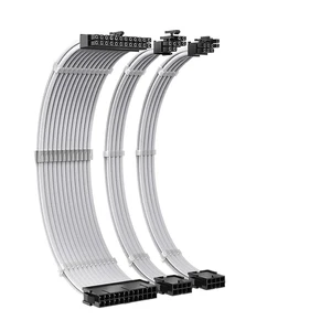 30cm PSU Extension Cable 3 in 1 Kit Motherboard ATX 24Pin GPU PCI-E 6+2Pin 8Pin CPU EPS 4+4Pin 18AWG Power Cord(White) 30cm PSU Extension Cable 3 in 1 Kit Motherboard ATX 24Pin GPU PCI-E 6+2Pin 8Pin CPU EPS 4+4Pin 18AWG Power Cord(White)