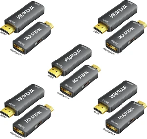5Pack HDMI to DisplayPort Adapter (4K@60Hz, 2K/1080P@120Hz ) Unidirectional 5Pack HDMI to DisplayPort Adapter (4K@60Hz, 2K/1080P@120Hz ) Unidirectional