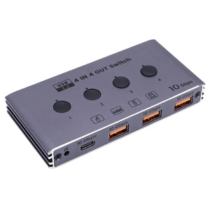 Asixxsix USB 3.2 Transform Selector 4 Computers, 10Gbps (US Plug) Asixxsix USB 3.2 Transform Selector 4 Computers, 10Gbps (US Plug)