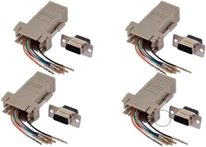 4 Pack db9 Female to rj45 Modular Extender Converter 8p8c Adapter Connector v2 4 Pack db9 Female to rj45 Modular Extender Converter 8p8c Adapter Connector v2