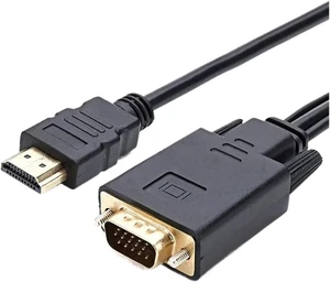 HDMI-Compatible to V/GA Adapter to Line Converter Cord 1.8M FHD 1920 * 1080P for Desktop PC TV M>oni>tor Projector(1.8meters) HDMI-Compatible to V/GA Adapter to Line Converter Cord 1.8M FHD 1920 * 1080P for Desktop PC TV M>oni>tor Projector(1.8meters)