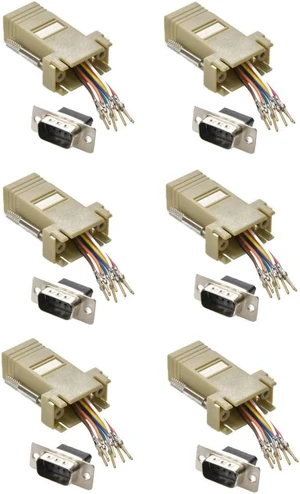 6X db9 Male to rj45 Female Network Modular Adapter Connector 8p8c Serial rs232 6X db9 Male to rj45 Female Network Modular Adapter Connector 8p8c Serial rs232