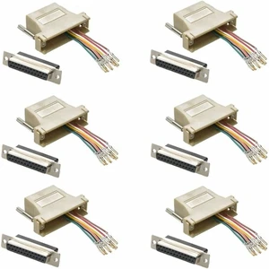 6X DB25 Female to RJ45 8P8C Modular Converter Adapter 6X DB25 Female to RJ45 8P8C Modular Converter Adapter