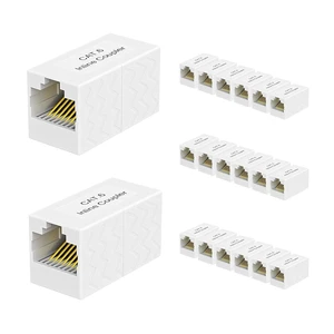RJ45 Coupler Ethernet Connector Female to, Suitable for Cat6, Cat5e, Cat5 Cable Extender Adapter(10PCS,White) RJ45 Coupler Ethernet Connector Female to, Suitable for Cat6, Cat5e, Cat5 Cable Extender Adapter(10PCS,White)