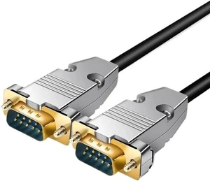 DB9 RS232 Cable Connector Industrial Grade 9Pin Female Male Shielded Wire Serial Cord with Metal Plug(M to M,1M) DB9 RS232 Cable Connector Industrial Grade 9Pin Female Male Shielded Wire Serial Cord with Metal Plug(M to M,1M)
