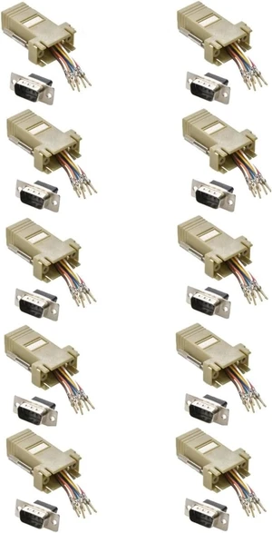 10x db9 Male to rj45 Female Network Modular Adapter Connector 8p8c Serial rs232 10x db9 Male to rj45 Female Network Modular Adapter Connector 8p8c Serial rs232