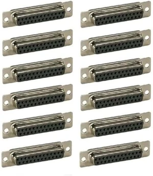 DB25 Female Solder Cup Connector 25-Pin, Pack of 12 DB25 Female Solder Cup Connector 25-Pin, Pack of 12