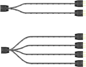 5V 3Pin ARGB Splitter Cable Expand and Control Multiple Addressable Devices for CPU Coolers 5v ARGB Fan Computer Chassis 5V 3Pin ARGB Splitter Cable Expand and Control Multiple Addressable Devices for CPU Coolers 5v ARGB Fan Computer Chassis