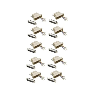 10 Pack db25 Male Serial to rj45 Female Network Cat 8p8c 8wire Adapter Connector 10 Pack db25 Male Serial to rj45 Female Network Cat 8p8c 8wire Adapter Connector