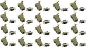 20x db9 rs232 Serial Male to rj45 Female Network Modular Adapter Converter Ivory 20x db9 rs232 Serial Male to rj45 Female Network Modular Adapter Converter Ivory
