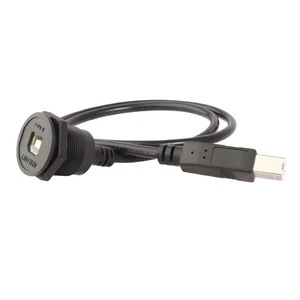 LB22 Front Panel Installation Type B Industry USB Connector Data Adapter Female Socket Extension Cable Wire Extender Charger M22(1m USB Type B,Plastic nut) LB22 Front Panel Installation Type B Industry USB Connector Data Adapter Female Socket Extension Cable Wire Extender Charger M22(1m USB Type B,Plastic nut)