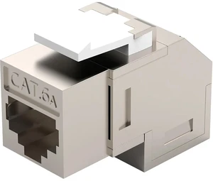 Cat7/6A Jack Inline Coupler Sheilded RJ45 Connector Ethernet LAN Cable Extender Adapter for Blank Patch Panel(Cat 6A 90 Degree) Cat7/6A Jack Inline Coupler Sheilded RJ45 Connector Ethernet LAN Cable Extender Adapter for Blank Patch Panel(Cat 6A 90 Degree)