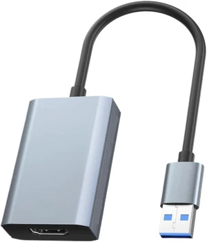 DorkTees USB to HDMI Adapter 1080P USB Male to HDMI Female External Graphics Video Card Adapter Compatible with Computers DorkTees USB to HDMI Adapter 1080P USB Male to HDMI Female External Graphics Video Card Adapter Compatible with Computers