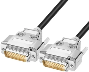 DB26 Male to Female Cable Connector Industrial Grade 3 Rows HDB 26 Pin Data Cable D-SUB Male to Male Extender(M to M,1M) DB26 Male to Female Cable Connector Industrial Grade 3 Rows HDB 26 Pin Data Cable D-SUB Male to Male Extender(M to M,1M)