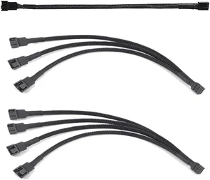PC Fan Splitter 4 Pin PWM Fan Splitter Cable PC Case Fan Header Splitter(1 to 4) PC Fan Splitter 4 Pin PWM Fan Splitter Cable PC Case Fan Header Splitter(1 to 4)