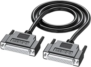 Pure Copper DB50 Cable 3-Row 50-pin Data Cable Male Female 50-core Double Shield Cable for Installation Engineering, Electrical(1.5m,Molded Shell F-F) Pure Copper DB50 Cable 3-Row 50-pin Data Cable Male Female 50-core Double Shield Cable for Installation Engineering, Electrical(1.5m,Molded Shell F-F)
