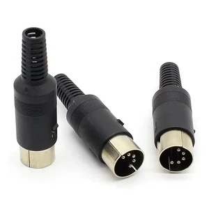 3pcs/lot DIN Male Cable Connector 5 Pin with Handle 3pcs/lot DIN Male Cable Connector 5 Pin with Handle