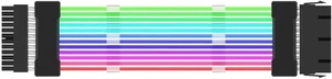 PSU Power Supply Extension Cable 24 Pin Motherboard Extension Cable Graphics Card 8-Pin 6+2Pin RGB Glow(24pin Black) PSU Power Supply Extension Cable 24 Pin Motherboard Extension Cable Graphics Card 8-Pin 6+2Pin RGB Glow(24pin Black)