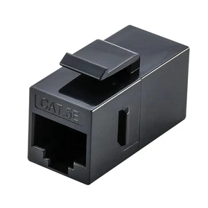 RJ45 UTP Coupler Inline Coupler Adapter for CAT6A/CAT6/CAT5E/CAT3 Female to Female Insert Coupler(Cat 5e UTP Black) RJ45 UTP Coupler Inline Coupler Adapter for CAT6A/CAT6/CAT5E/CAT3 Female to Female Insert Coupler(Cat 5e UTP Black)