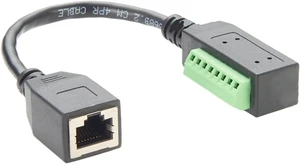 RJ45 Female to Solderless Terminal Block Cable RJ45 Female to Solderless Terminal Block Cable