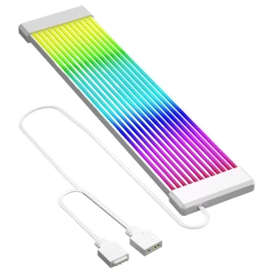 KUNSR 5V 3Pin RGB L*/ED Light Strip Bar 8/24PIN Motherboard Power Extension Cable Flexible L*/ED Strip Light DIY Kit for PC Case(X12) KUNSR 5V 3Pin RGB L*/ED Light Strip Bar 8/24PIN Motherboard Power Extension Cable Flexible L*/ED Strip Light DIY Kit for PC Case(X12)