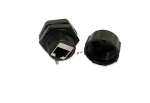 CAT6 Shielded Panel Mount Bulkhead Coupler RJ45 Female to Female with Water Protective Cap CAT6 Shielded Panel Mount Bulkhead Coupler RJ45 Female to Female with Water Protective Cap