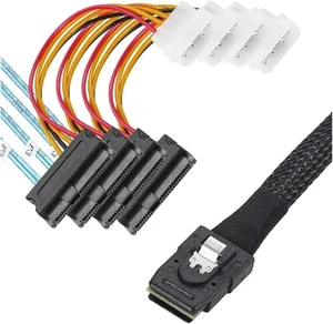 SAS SFF-8087 to 4 SFF-8482 Compatible with SAS Host SAS SFF-8087 to 4 SFF-8482 Compatible with SAS Host