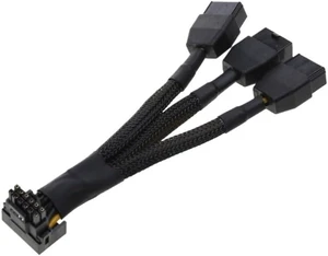 3x8Pin to 16Pin PCIE 5.0 Adapter Line for CPU RTX4090 RTX4080 12VHPWR 90 Degree Angle to 3x8pin 4x8Pin Converter 15CM(Elbow 12 4 Turn 3 8) 3x8Pin to 16Pin PCIE 5.0 Adapter Line for CPU RTX4090 RTX4080 12VHPWR 90 Degree Angle to 3x8pin 4x8Pin Converter 15CM(Elbow 12 4 Turn 3 8)