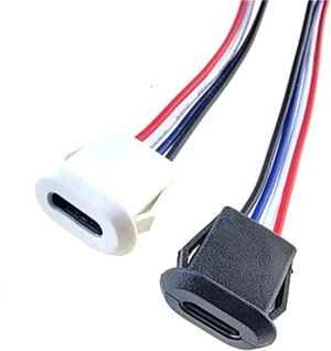 2Pin 4Pin USB Type C Connector Jack Female with Card Buckle 3A High Current Charging Jack Port USB-C Charger Plug Socket 2P 4P(2P-White-A,1pcs) 2Pin 4Pin USB Type C Connector Jack Female with Card Buckle 3A High Current Charging Jack Port USB-C Charger Plug Socket 2P 4P(2P-White-A,1pcs)