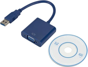 USB3.0 to VGA Adapter USB 3. to External Graphics Card Supports WIN7/8/10 HD Conversion(Blue) USB3.0 to VGA Adapter USB 3. to External Graphics Card Supports WIN7/8/10 HD Conversion(Blue)