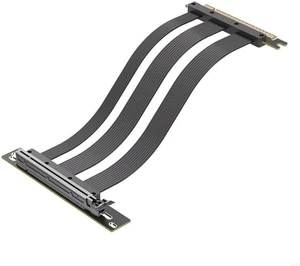 Durability PCIE5.0 X16 Risers Cable GPU Extension Cable for Graphics, 20cm Long with Plugs and Play(Black) Durability PCIE5.0 X16 Risers Cable GPU Extension Cable for Graphics, 20cm Long with Plugs and Play(Black)