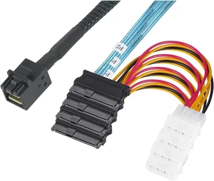Internal HD SFF-8643 to (4) 29pin SFF-8482 Connectors Internal HD SFF-8643 to (4) 29pin SFF-8482 Connectors