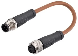M12 4-pin Aviation Plug 5-pin Straight Male and Female A-Type Code 20AWG Shielded Data Cable Connector Plug(4p Male to 5p Female,1M) M12 4-pin Aviation Plug 5-pin Straight Male and Female A-Type Code 20AWG Shielded Data Cable Connector Plug(4p Male to 5p Female,1M)