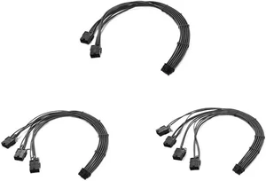 PCI-e 5.0 Extender Cord, 12VHPWR 16AWG Extension Cable for GPU 4090/4080 /4070s /4070ti /3090ti(3x8pin,Black-Black) PCI-e 5.0 Extender Cord, 12VHPWR 16AWG Extension Cable for GPU 4090/4080 /4070s /4070ti /3090ti(3x8pin,Black-Black)