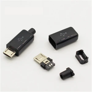 10pcs DIY USB Type B Male 5pin Four Piece Assembly Connector Socket 10pcs DIY USB Type B Male 5pin Four Piece Assembly Connector Socket