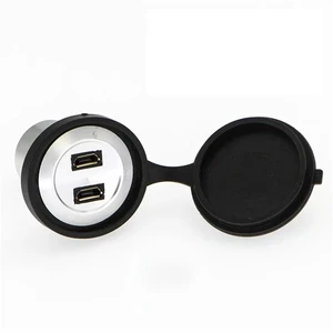 22mm USB Connector Socket mounting Diameter Double Micro USB Female to Male(Black Color) 22mm USB Connector Socket mounting Diameter Double Micro USB Female to Male(Black Color)