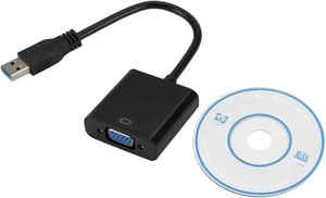 USB3.0 to VGA Adapter USB 3. to External Graphics Card Supports WIN7/8/10 HD Conversion(Black) USB3.0 to VGA Adapter USB 3. to External Graphics Card Supports WIN7/8/10 HD Conversion(Black)